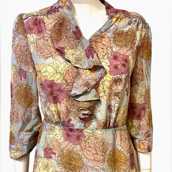 Vintage  JG Hook Floral Dress with Ruffle Detail. - Picture 6 of 9